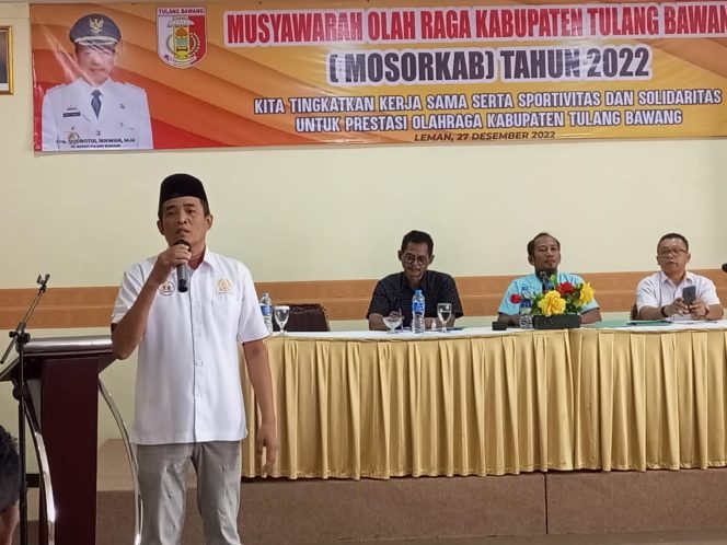 
 Arif Budiman Terpilih Jadi Ketua KONI Tulangbawang 2022-2026