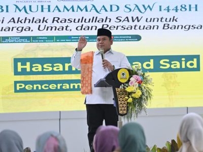 Hasani Ahmad Said dalam acara peringatan Maulid Nabi Muhammad SAW yang digelar oleh Pengajian Al-Hidayah pada Selasa (08/09)